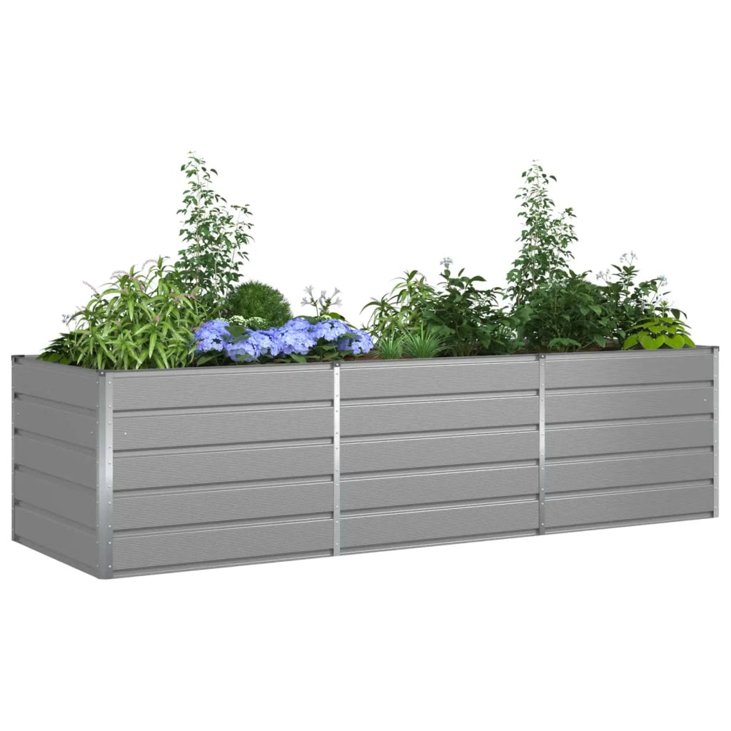 Fioriera Grigio chiaro 290 x 100 x 75 cm Acciaio zincato