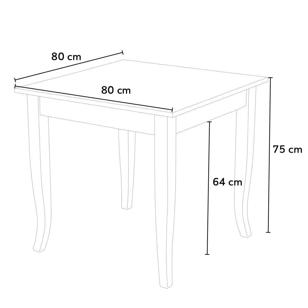 Set tavolo legno 80x80 + 4 sedie legno shabby verde - Mobili 2G