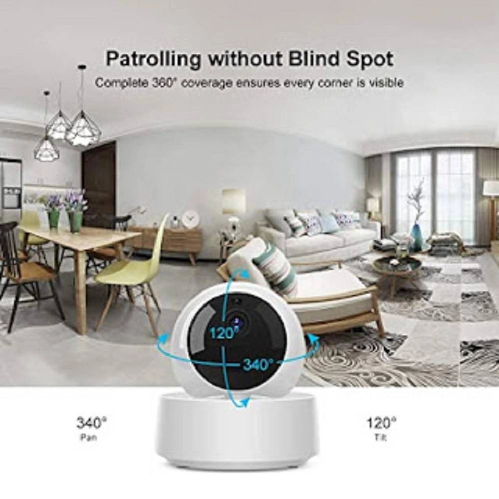 Trade Shop - Videocamera Telecamera Di Rete Wireless Wifi Ip 1080p Hd 360° Infrarossi Gk200mp2 -