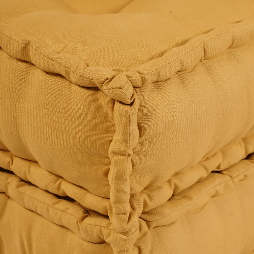 vidaXL Pouf Modulare Giallo 70x70x54 in Tessuto