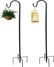 Supporto per piante da giardino 2 pezzi 96 cm - asta metallica per supporto di fioriera, casetta per uccelli, lanterne - decorazione di matrimonio in nero
