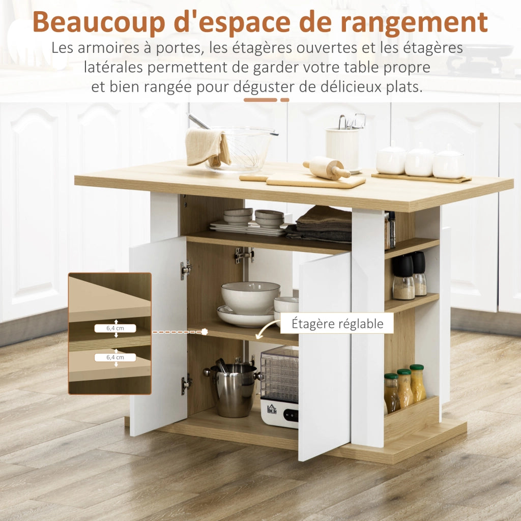 Tavolo da cucina centrale ¨C zephmum ¨C 110x70x75,5 cm