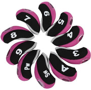 Copricapo per Club da Golf - Protezione per Club da Golf - 10 Pezzi - Sostenibile e Resistente - Cerniera Pratica - Adatto a ogni Golfista - Accessori da Golf