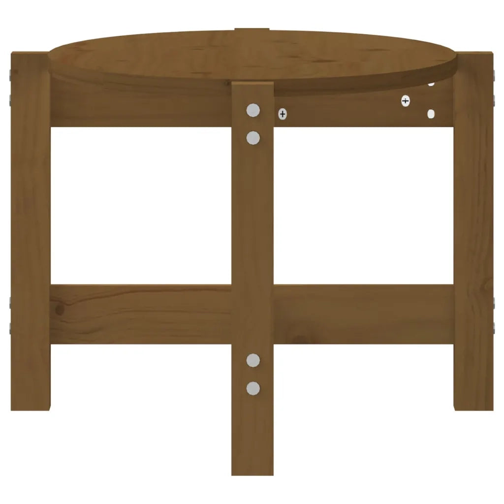 Tavolino da Salotto Ambra 87x48x35 cm in Legno Massello di Pino 822325