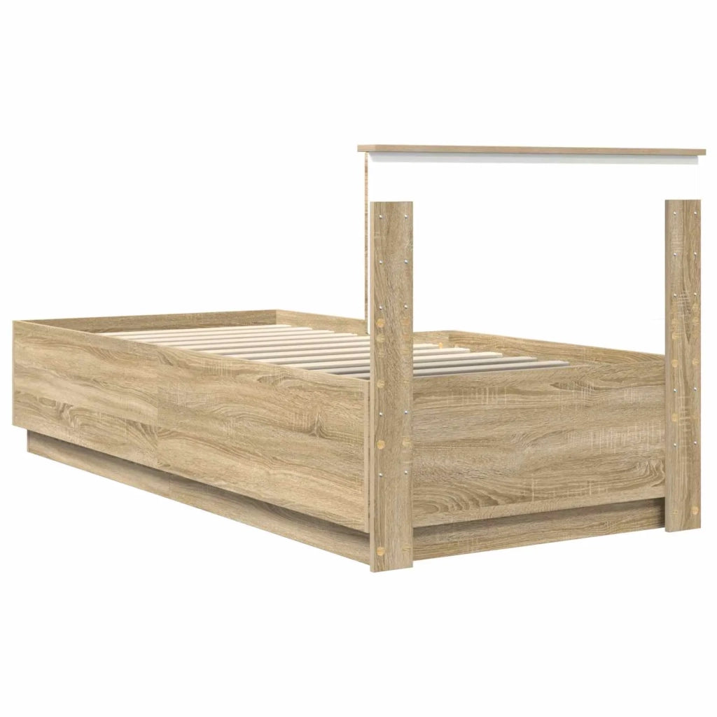 Struttura del letto Rovere Sonoma 70 x 190 cm Legno multistrato 3408126