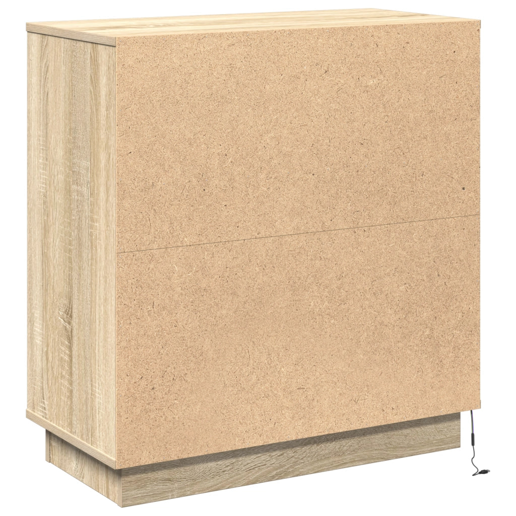 Mobile TV con LED Rovere Sonoma 71x34,5x75 cm Legno ingegnerizzato