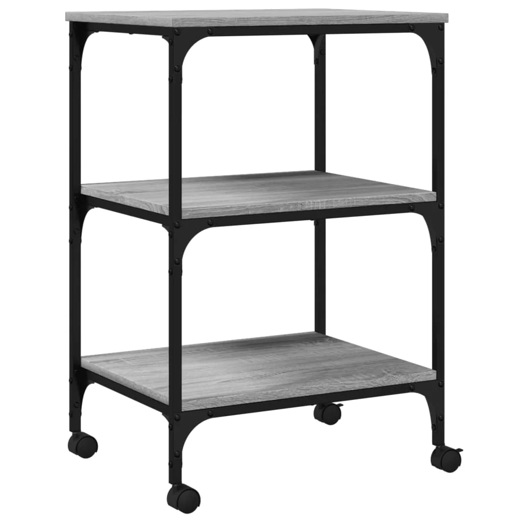 Supporto per stampante scrivania 3 ripiani Sonoma 50 x 41 x 75 cm grigio 02_0044722