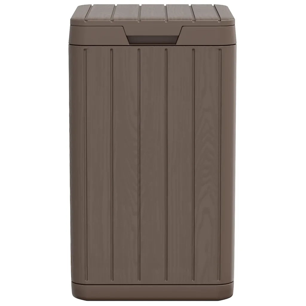 Cestino per Rifiuti da Esterno Marrone 38x38x65 cm in PP 364226