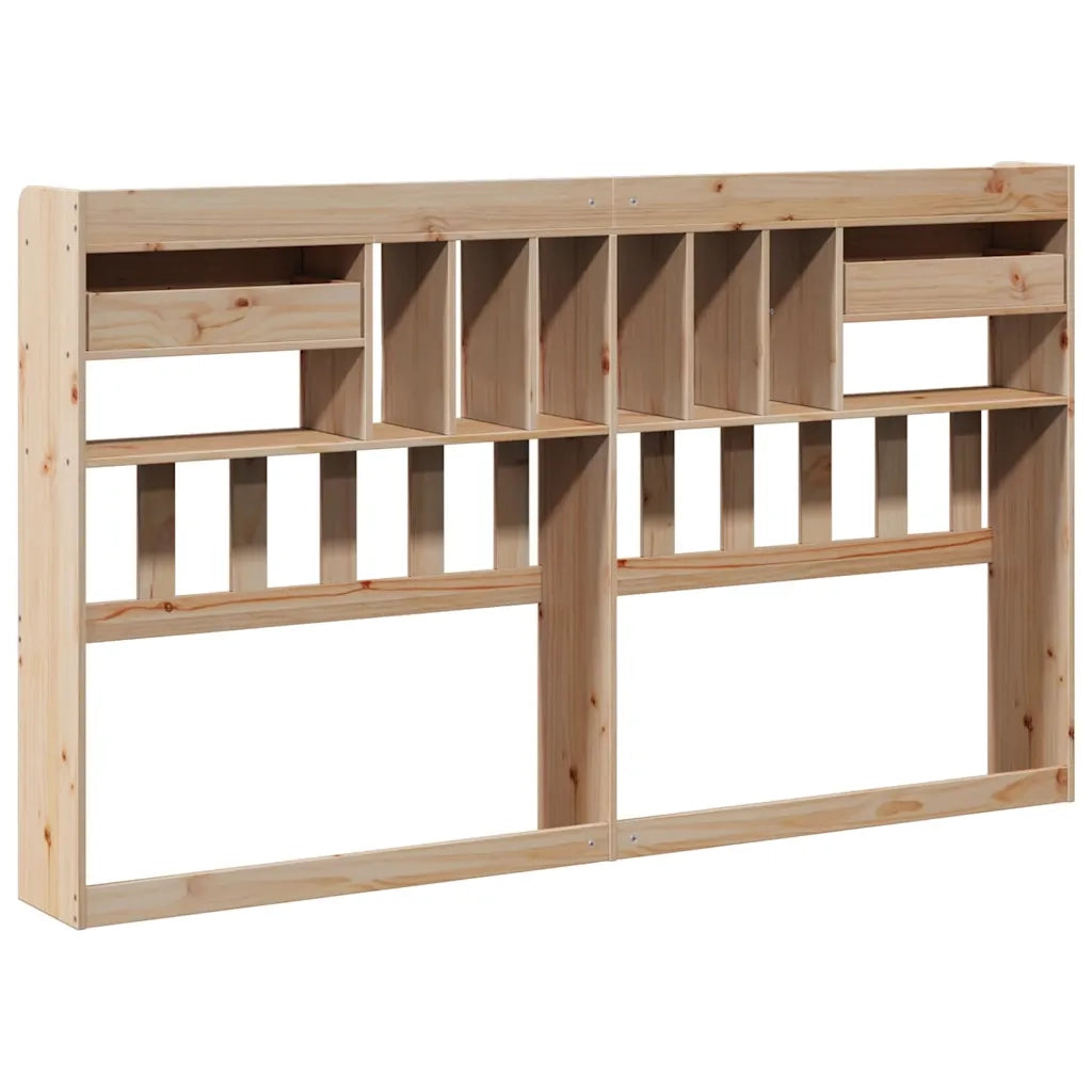 Testiera con Ripiani 180 cm in Legno Massello di Pino 855502