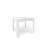 Tavolo Pieghevole 90+90 Ossido Bianco cm 90x90x75h - Sarmog