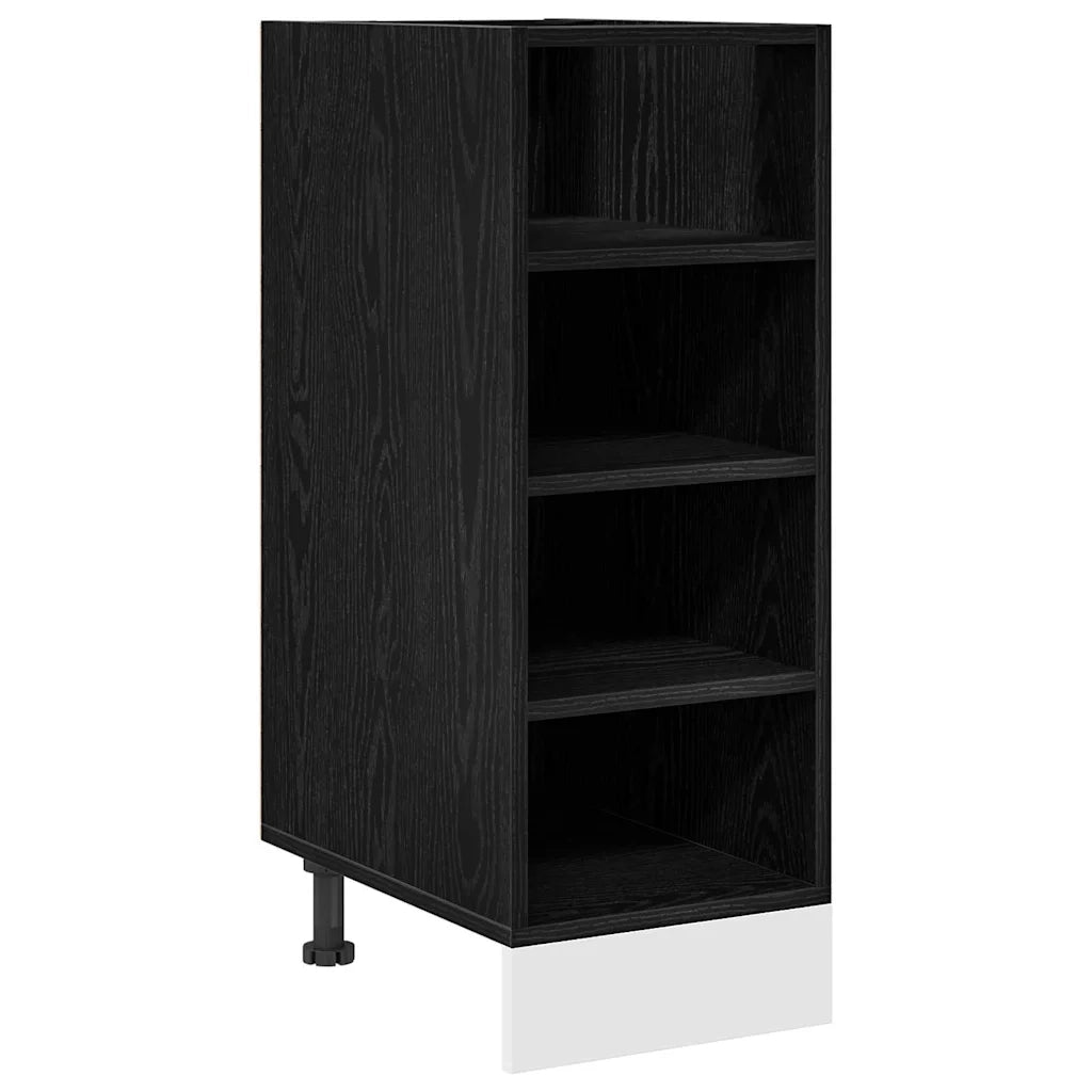 Base per Cucina con lo scaffale Rovere nero 30 x 44,5 x 81,5 cm 876650