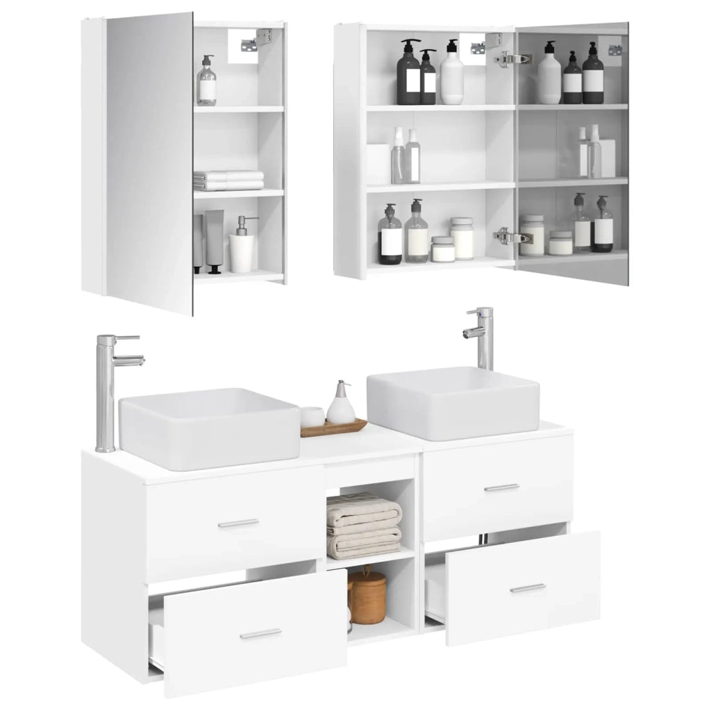 Set di mobili per il bagno 5 pcs Bianco 3406767