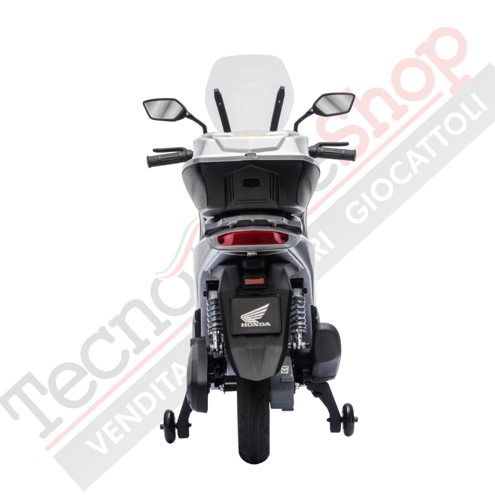 Moto Elettrica per Bambini Honda SH125 Verniciato 12V con Licenza Ufficiale -Grigio