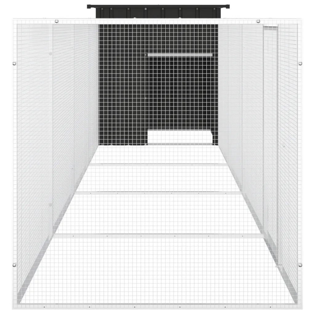 Gabbia per Polli Antracite 500x91x100 cm Acciaio Zincato 3106454