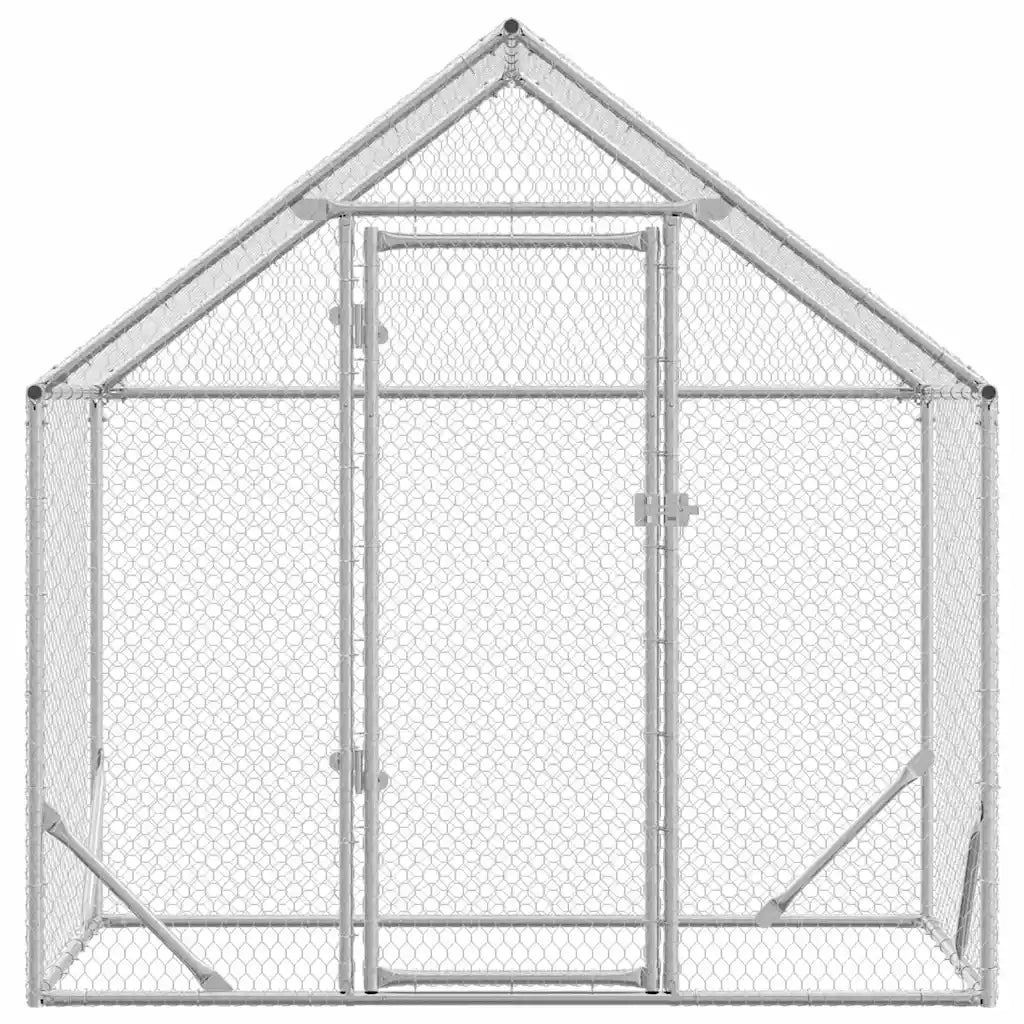 Gabbia per polli Argento 170 x 100 x 177 cm Acciaio zincato 42023408