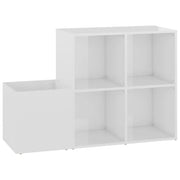 Scarpiera | Mobile per scarpe Ingresso Bianco Lucido 105x35,5x70 Legno Multistrato