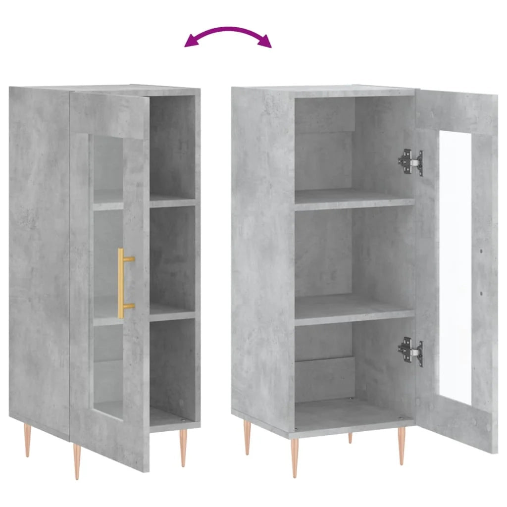 Buffet credenza cassettiera mobiletto mobile contenitore organizer per cucina soggiorno salotto 34,5 x 34 x 90 cm legno ingegnerizzato grigio 02_0031907