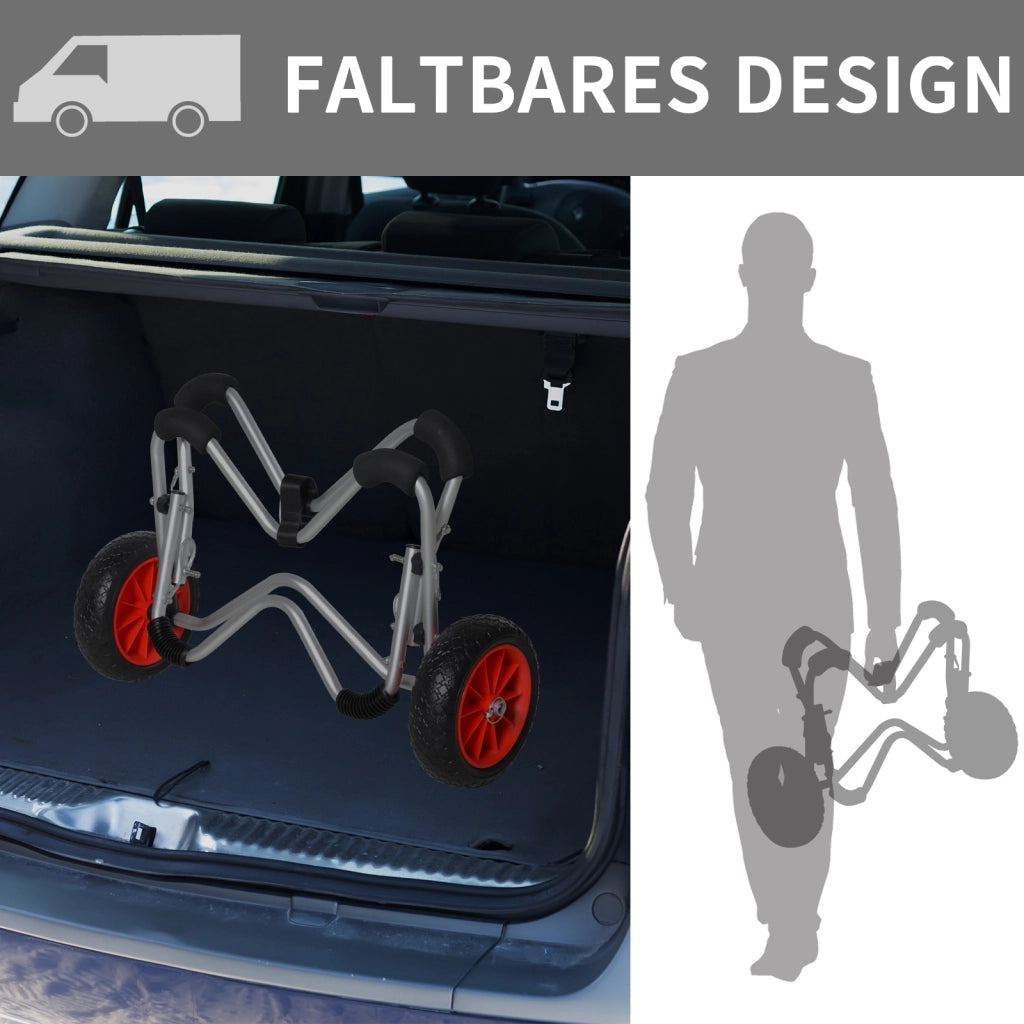 Carrello Folding Pieghevole ¨C Zephmum ¨C Alluminio Argento 75x43x46 cm