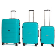 Set 3 Valigie Trolley Rigide in Polipropilene 4 Ruote TSA Ravizzoni Michelangelo Verde Tiffany