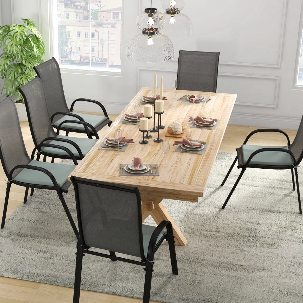 Cuscini per sedie da giardino ¨C zephmum ¨C 6 pezzi grigio scuro tessuto poliestere 42x42 cm