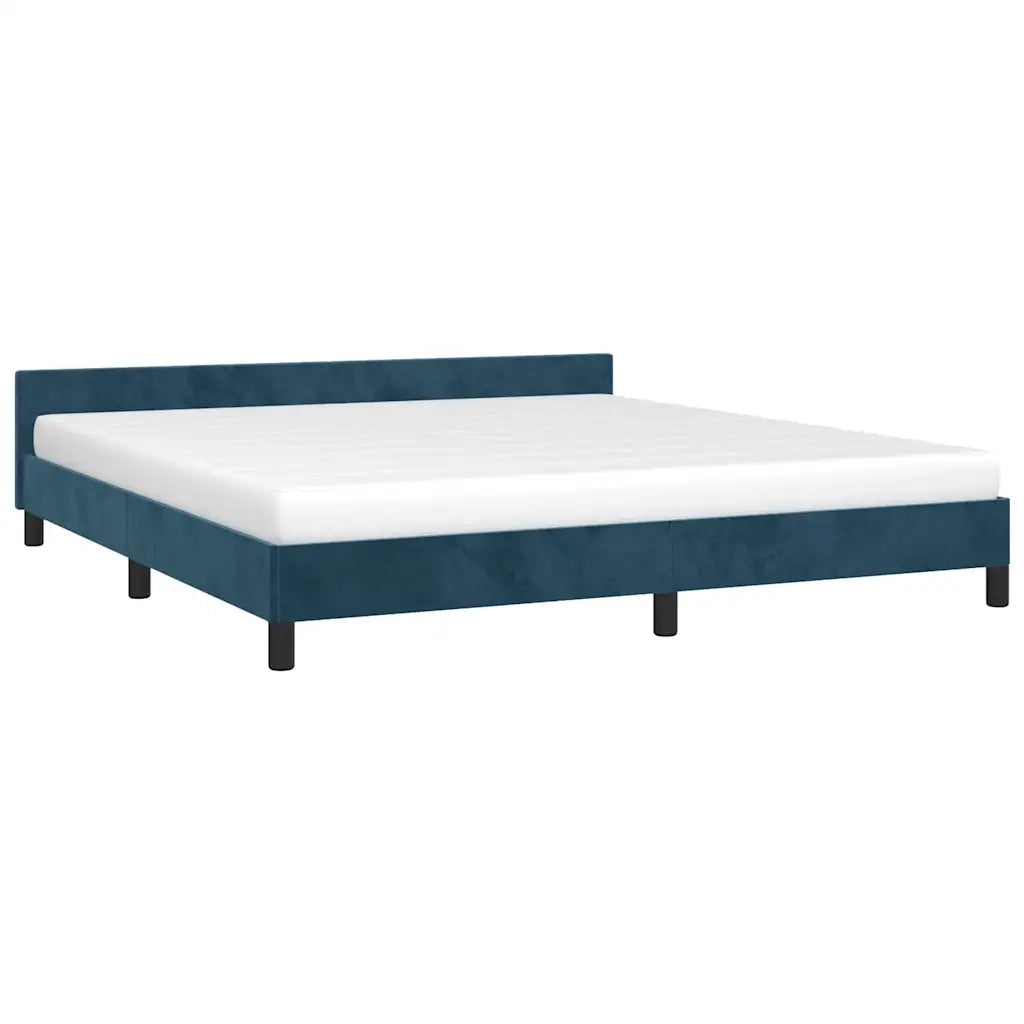Giroletto con Testiera Blu Scuro 160x200 cm in Velluto cod mxl 61534