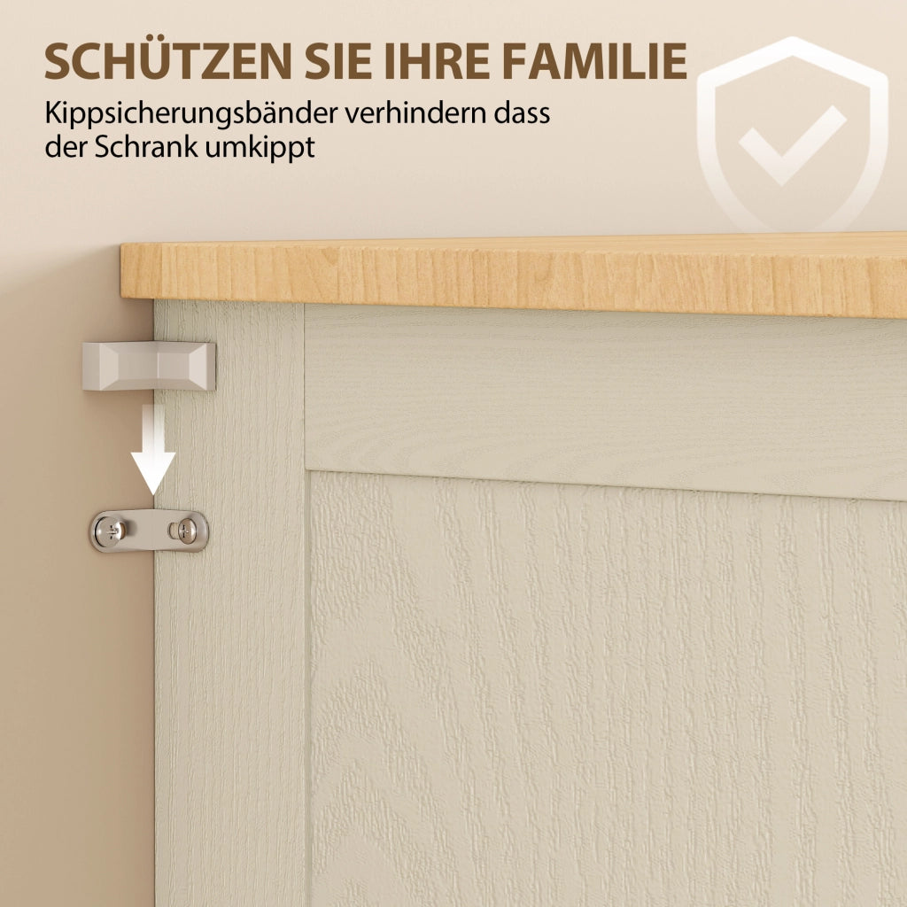Armadio da cucina con ripiani regolabili e cassetto ¨C zephmum ¨C bianco 80x40x180