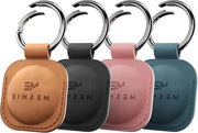 4 x Accessori per AirTag in lega di alluminio - Design sottile - Rosso/Nero/Blu/Nero