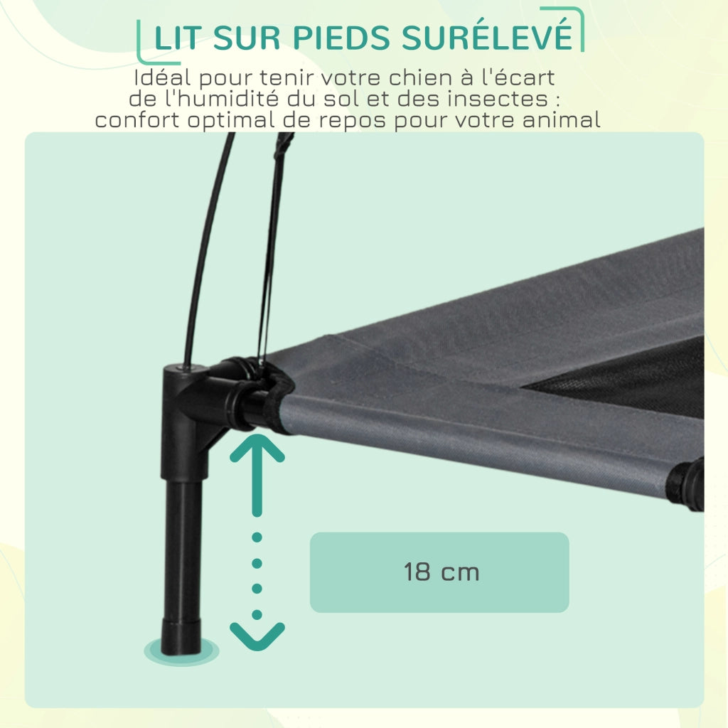 Cuccia per cani e gatti con ombrellone e borsa da trasporto ¨C zephmum ¨C grigio nero 92x76x90 cm