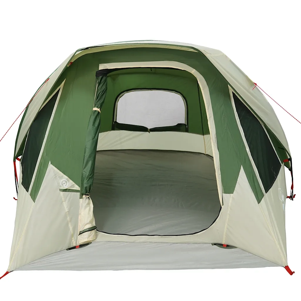 Tenda da Campeggio a Cabina per 4 Persone-Tenda per Escursionismo Verde Impermeabile 185268