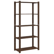 Scaffale a 5 Livelli Marrone 80x38x170 cm in Legno di Pino CFW2857604