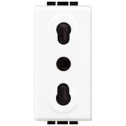 Bticino living light presa bianca bivalente bipasso standard italia n4180