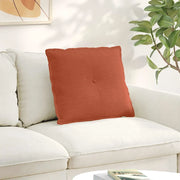 Cuscino per Schiena Rosso Arancio 60 x 50 cm Tessuto in Cords