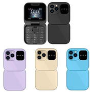 Trade Shop - Mini Flip Telefono Schermo 1.77" Pieghevole Multilingue Ad Alta Batteria Dual Sim 1000mah -