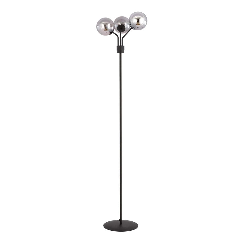 Piantana Moderno Orione Acciaio Nero Grigio 3 Luci E14 Ip20