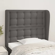 Testiera ad Orecchio-Testata con Orecchie Grigio 103x23x118/128cm in Similpelle 448737