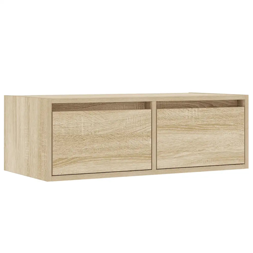 Mobile Porta TV con Luci LED Rovere Sonoma 75x35,5x25 cm