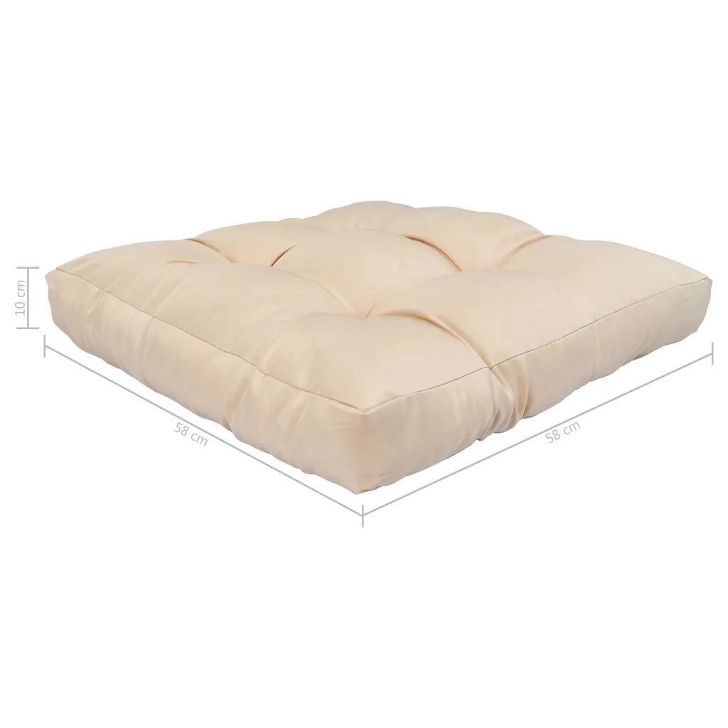 Ottomana da Giardino a Pallet con Cuscino Sabbia Legno Marrone 277440