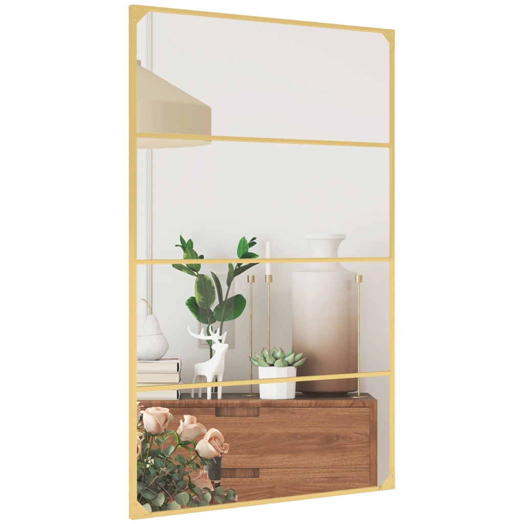 Specchio Muro Parete ¨C Zephmum ¨C Dorato Metallo 109x69 cm