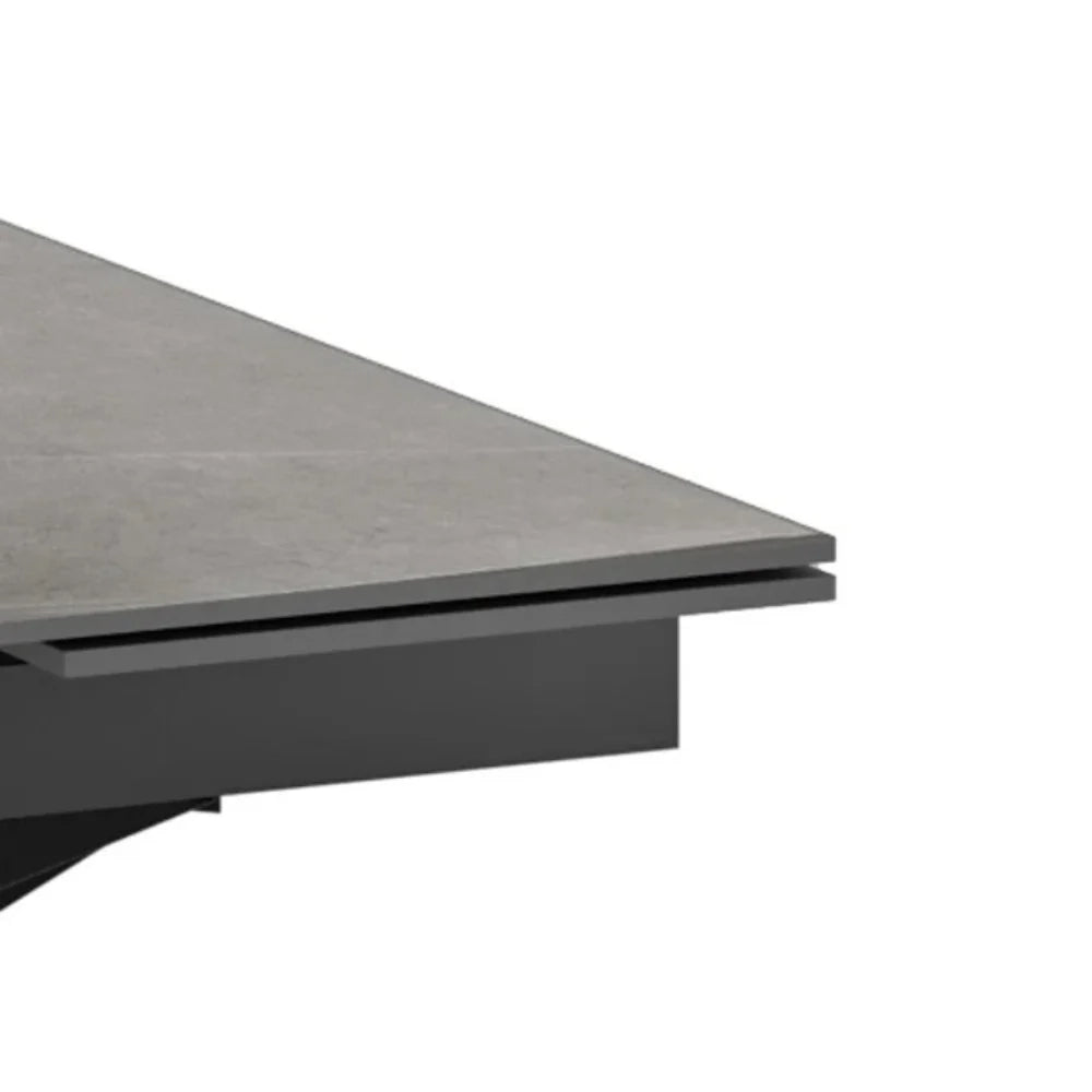 Tavolo da pranzo allungabile in ceramica effetto marmo grigio Iulius 160-240x90 cm fino a 10 posti | Duzzle
