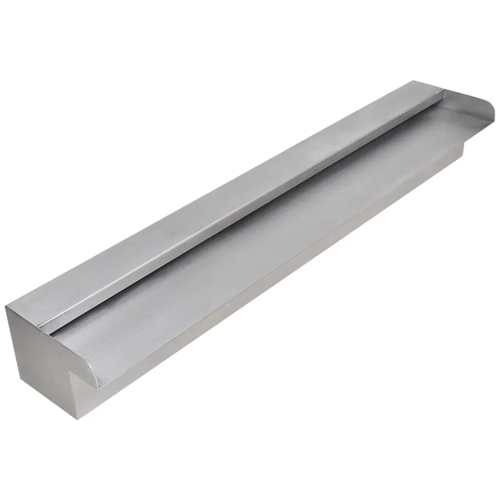 Fontana a Cascata per Giardino Rettangolare Acciaio Inox 60 cm 41667