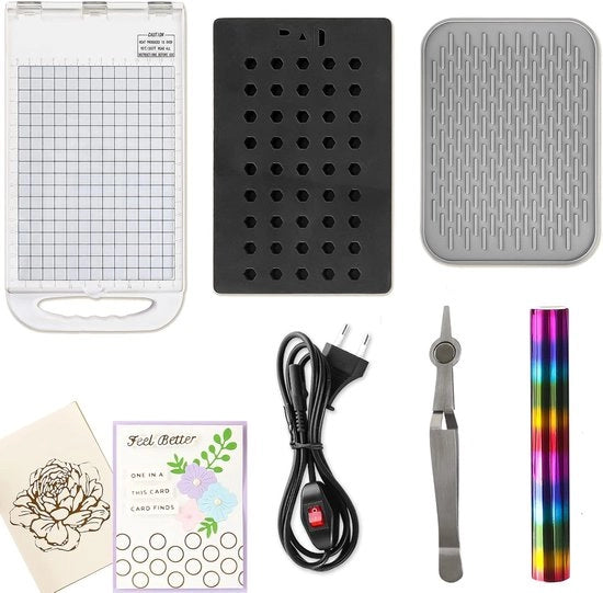 Sistema di trasferimento per carte e scrapbooking - Vinile per trasferimento e macchina per stampa ad incisione