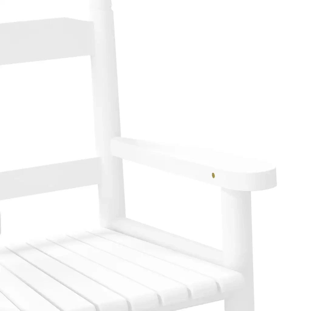 Sedia a Dondolo per Bambini Bianca in Legno Massello di Pioppo CFW7197136