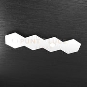 HEXAGON APPLIQUE-PLAFONIERA 2 LUCI + 2 DECORATIVO BIANCO 1142-2L2D-BI