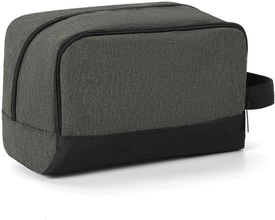 Toilette da viaggio per uomini, sacchetto da barba appeso, organizzatore di toilette, piccola toilette da viaggio (verde)
