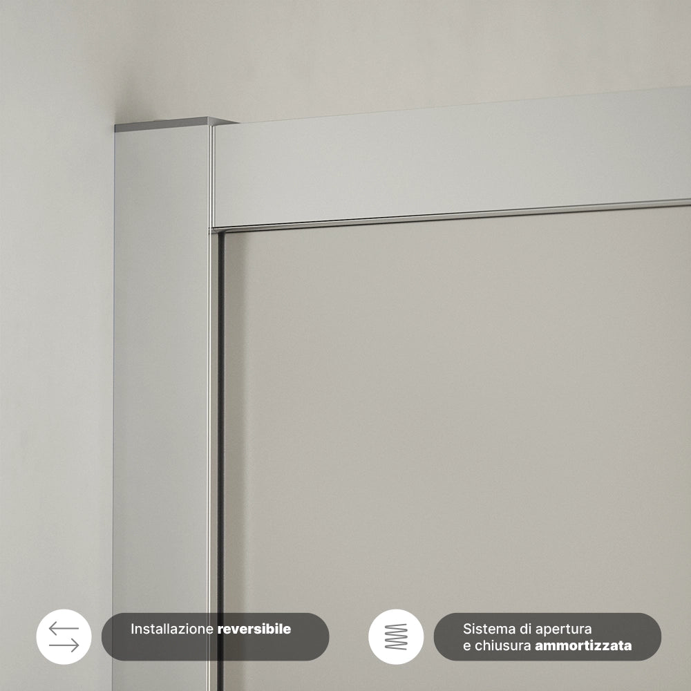 Box doccia semicircolare 80x80cm vetro 6mm opaco  | Aruba