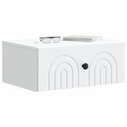 Set di 2 Comodini | Armadio da Notte | Mobiletto da notte a muro Bianco 49 x 34,5 x 20 cm