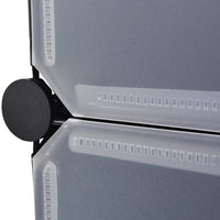 Armadietto Modulare 18 Scomparti Nero e Bianco 37x146x180,5 cm 240501