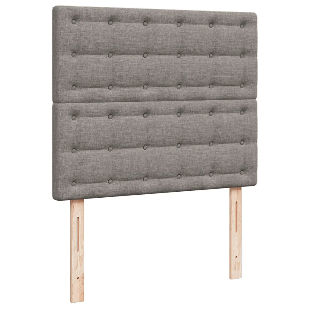 Struttura Letto Pouf con Materasso Tortora 120x190 cm Tessuto 3313310