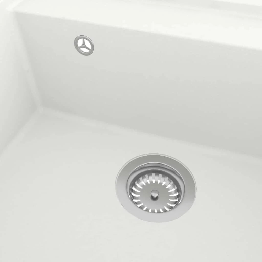 Lavello da cucina con foro troppo pieno 53 x 50 cm granito bianco 02_0002384