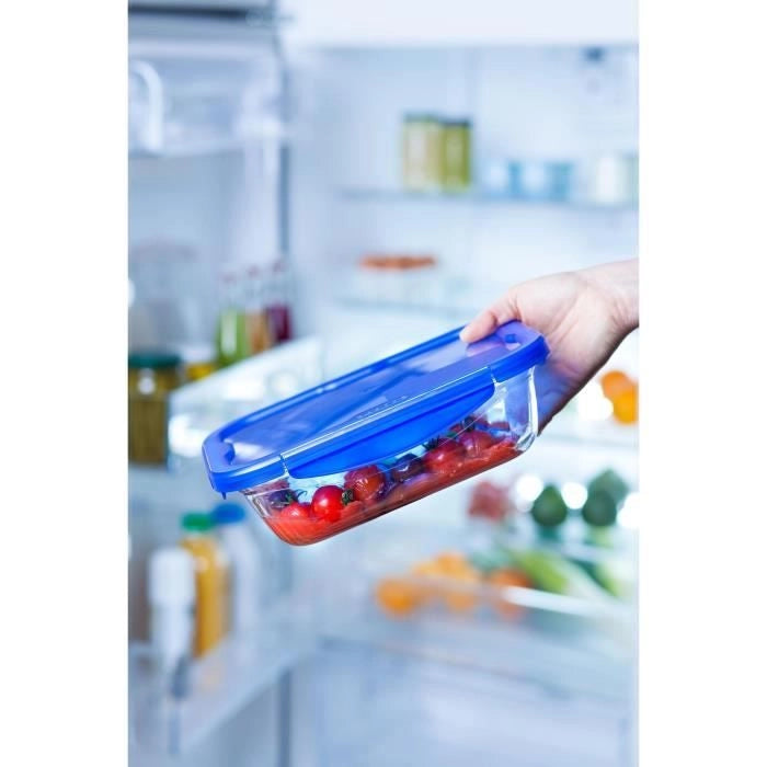 Scatola rettangolare con coperchio - PYREX - 1451026 - 20 x 15 cm - 800 ml - Cook & Go - Fondo in vetro borosilicato